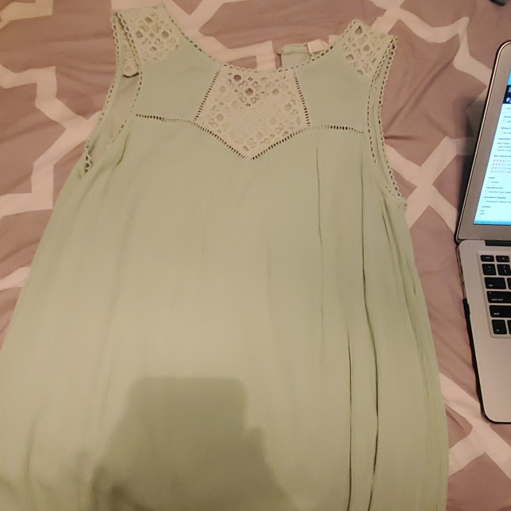 Mint green above knee dress